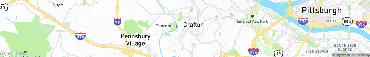 Crafton - map