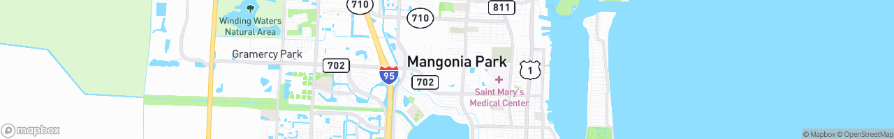 Mangonia Park - map