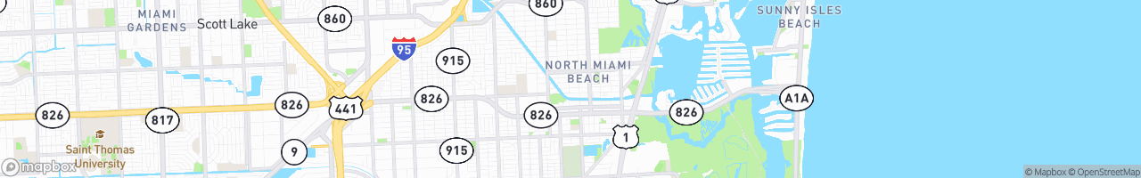 North Miami Beach - map