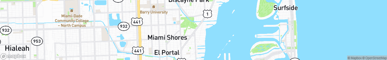 Miami Shores - map