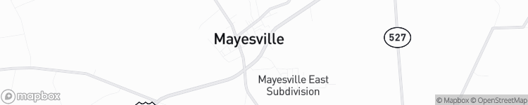 Mayesville - map