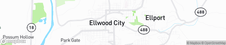 Ellwood City - map