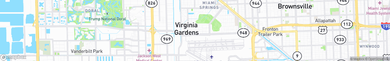 Virginia Gardens - map