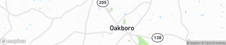 Oakboro - map