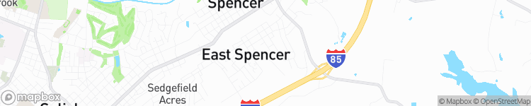 East Spencer - map