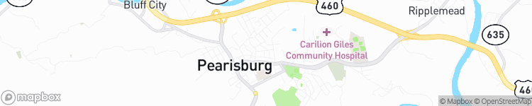 Pearisburg - map