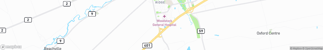 TA Woodstock - map