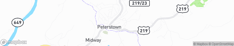 Peterstown - map