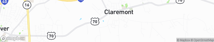 Claremont - map