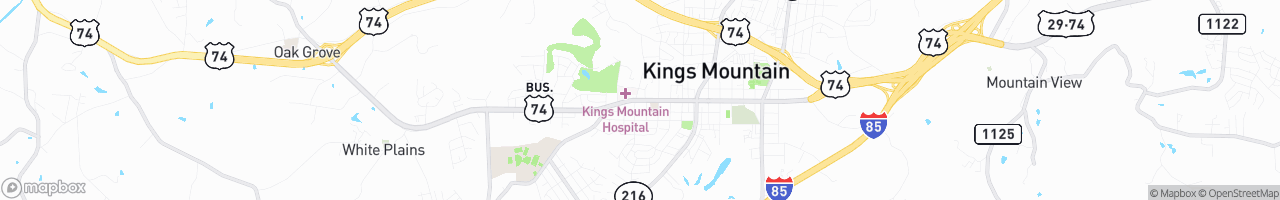 Kings Mountain First Baptist Church - map