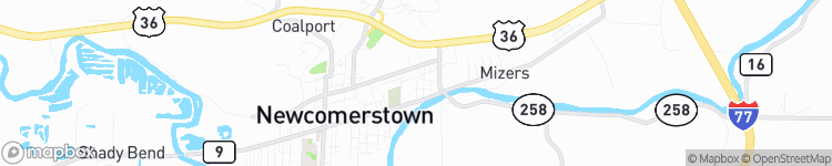 Newcomerstown - map
