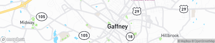 Gaffney - map