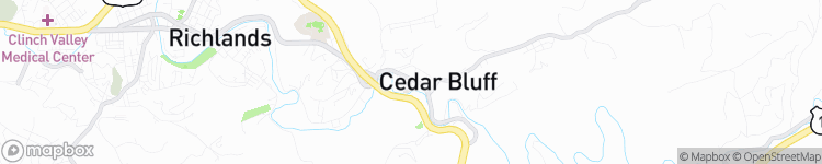Cedar Bluff - map