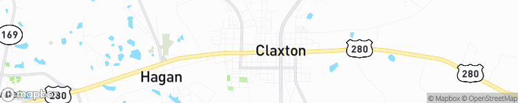 Claxton - map
