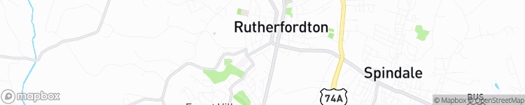 Rutherfordton - map