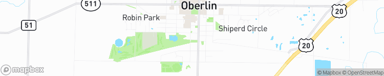 Oberlin - map