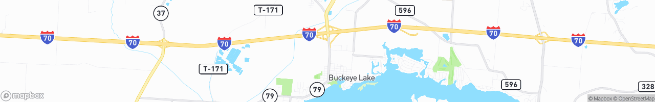 Buckeye Lake Truck Stop - map