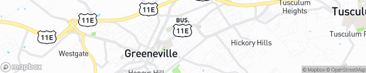 Greeneville - map
