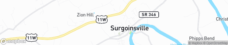 Surgoinsville - map