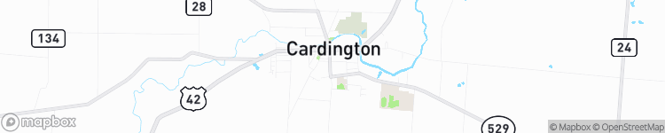 Cardington - map
