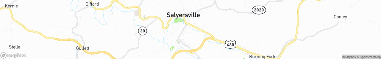 Salyersville - map