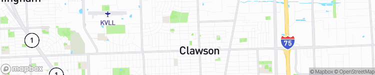 Clawson - map