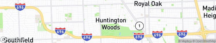 Huntington Woods - map