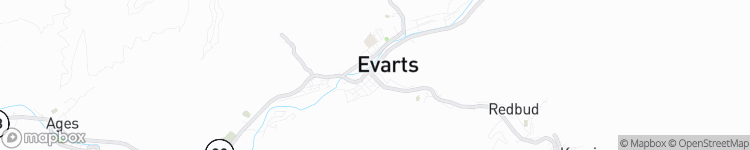 Evarts - map