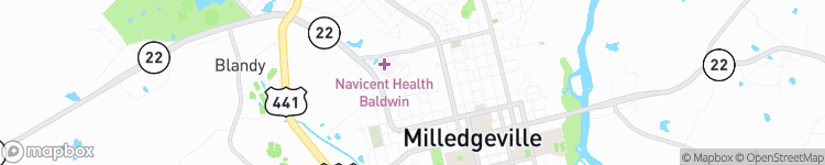 Milledgeville - map