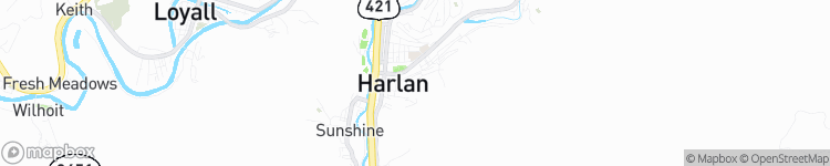 Harlan - map