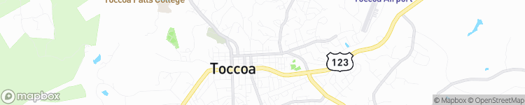 Toccoa - map