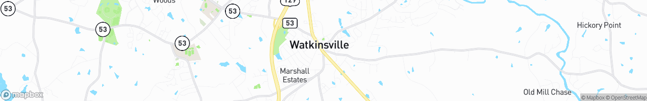 Watkinsville - map