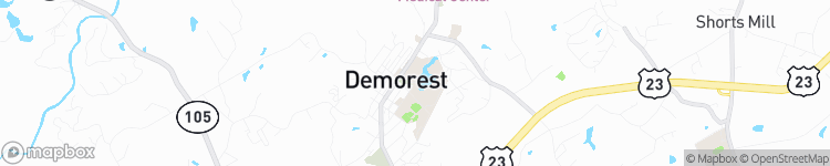 Demorest - map