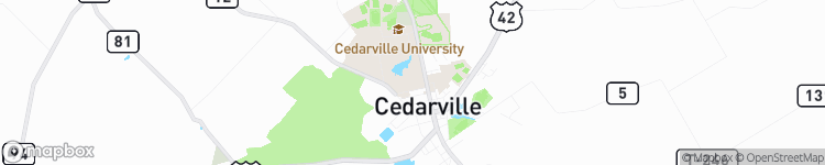 Cedarville - map