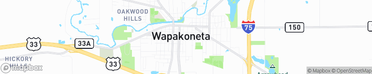 Wapakoneta - map