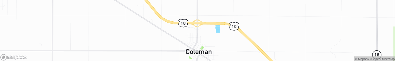 Coleman Shell - map