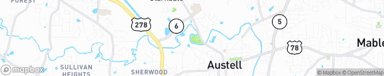 Austell - map