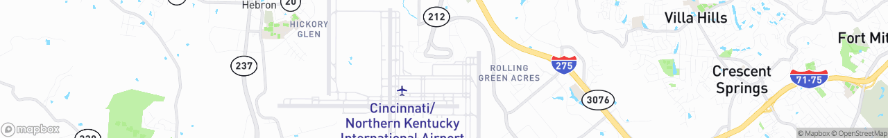 Cincinnati/Northern Kentucky International Airport - map