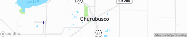 Churubusco - map