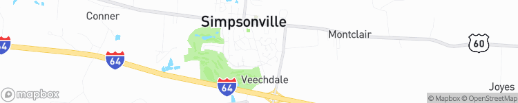 Simpsonville - map