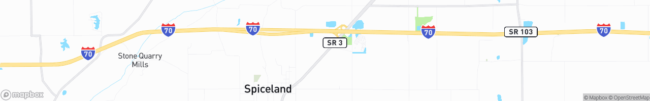 Spiceland Truck Stop - map