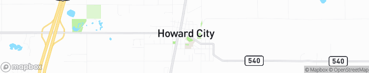Howard City - map