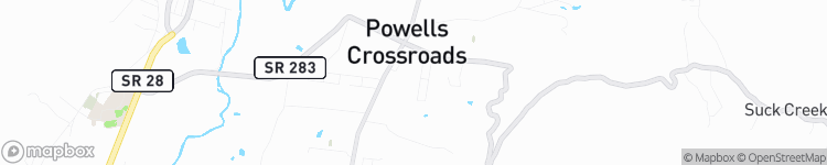 Powells Crossroads - map