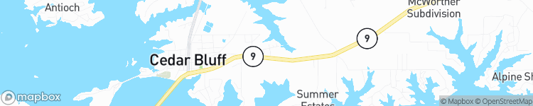 Cedar Bluff - map