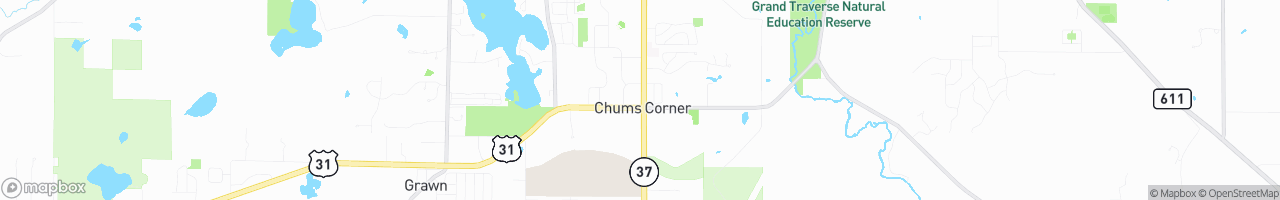 Chums Corner Shell - map