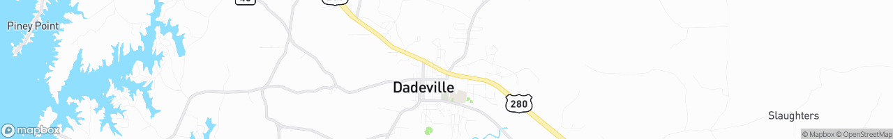 Dadeville Truck Stop - map