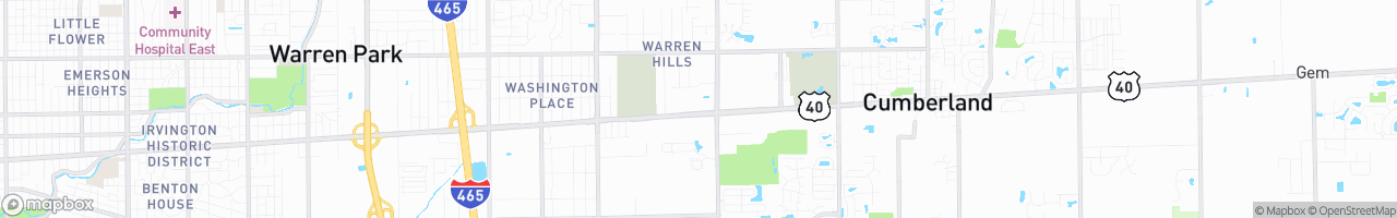 TruckMap | The UPS Store 3053 9702 E Washington St Indianapolis IN 46229