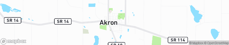 Akron - map
