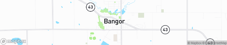 Bangor - map