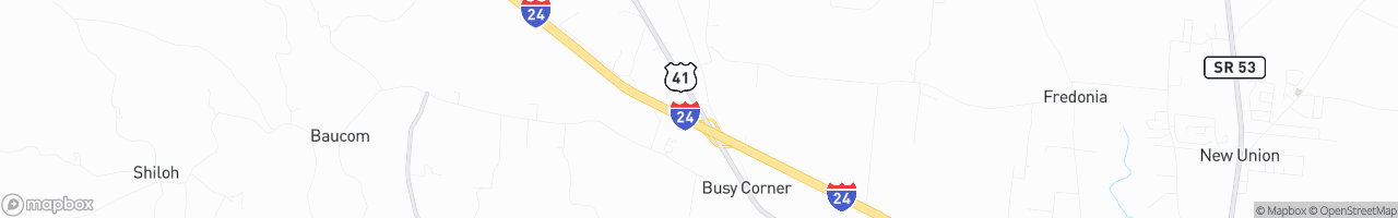 Busy Corner Truck Stop & Market - map